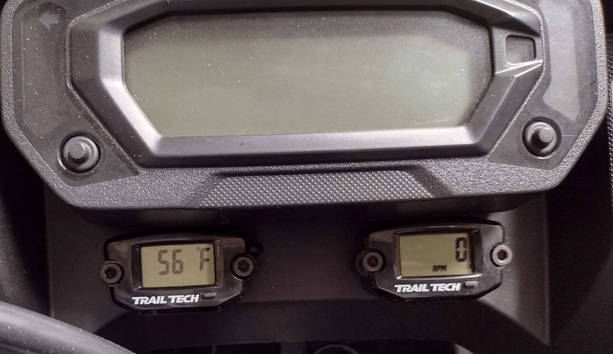 ThermoBob TB2a KLR650 has port for temp sender with gauge
